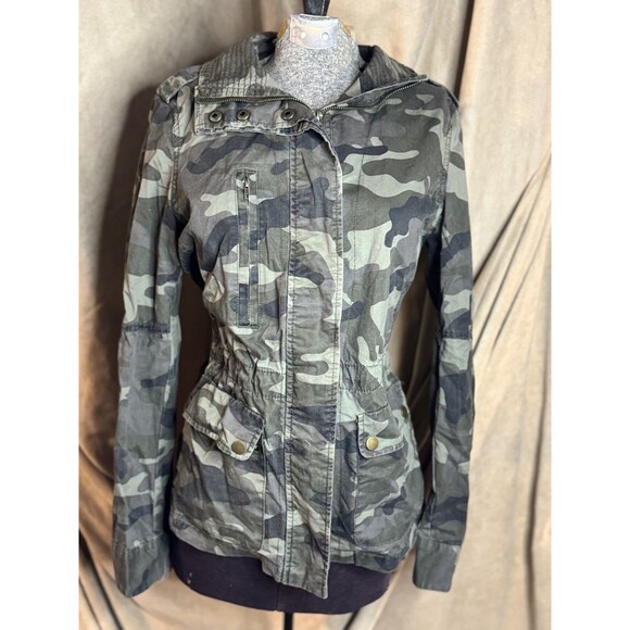 Love Tree Jacket Womens Size M Green ARMY Camo Military Jacket Utility - Picture 3 of 16